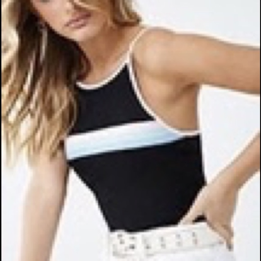 Pastel Colors & Black Bodysuit